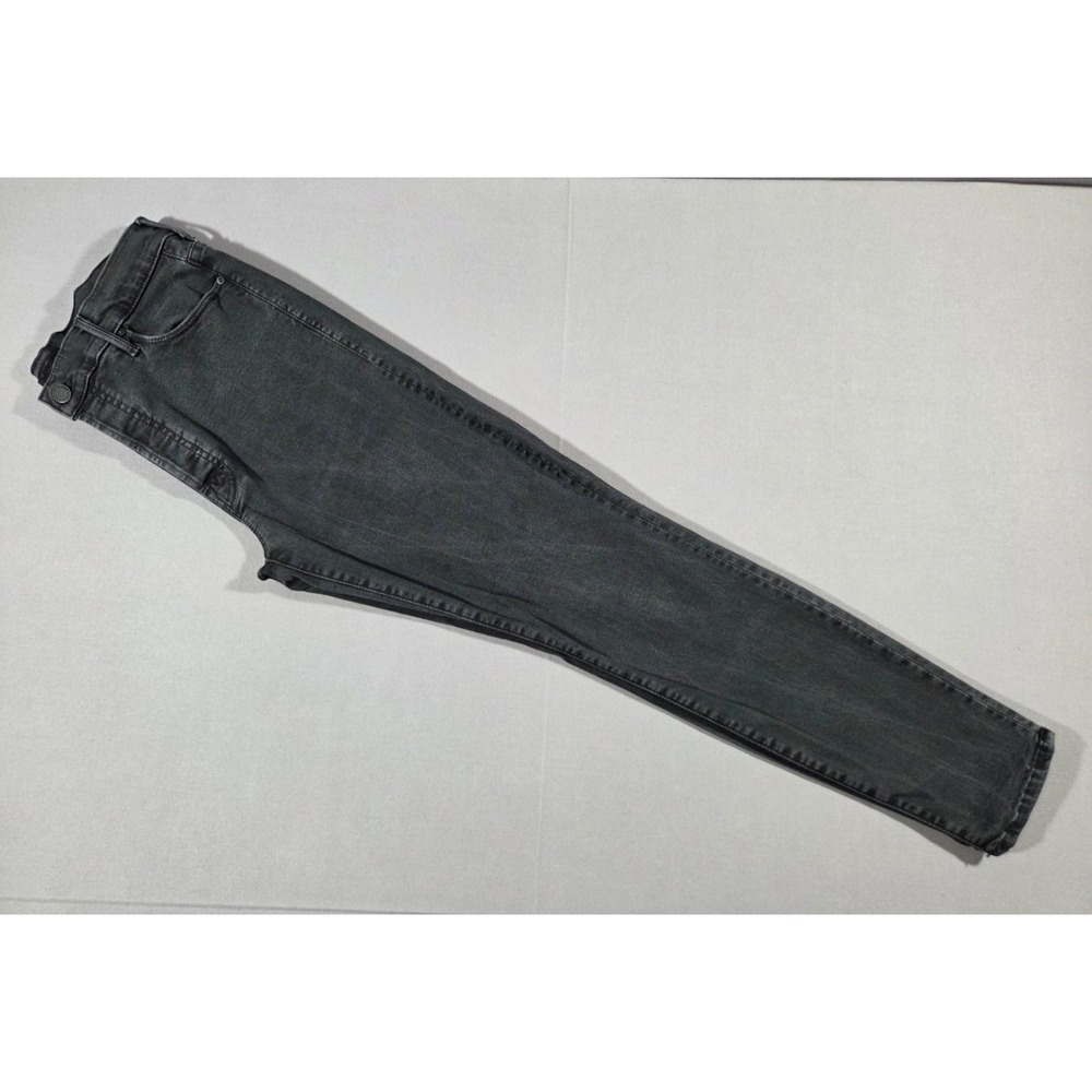 Mother Jeans Womens 32 Black Denim Stretch The Stunner Pants Skinny Ankle Length
